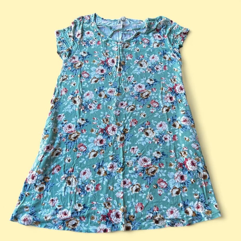 Floral t-shirt dress with pockets